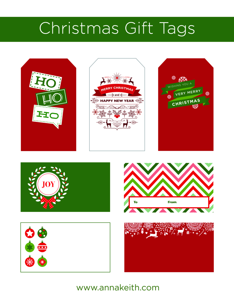 Just some fun Christmas tags to use for your holiday gifts! 