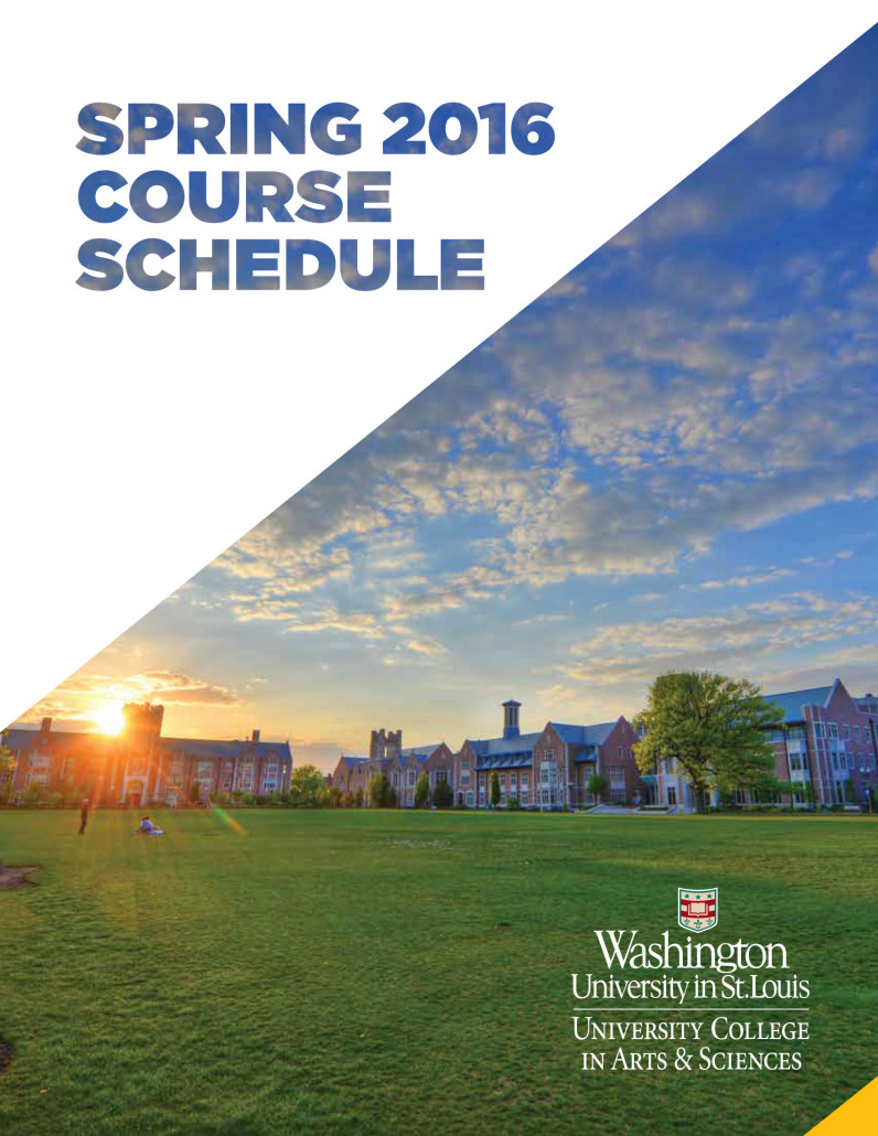WUSTL Course Catalog Spring 2016